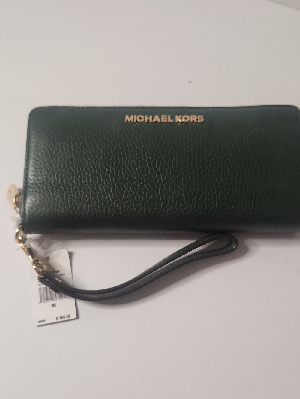Michael Kors Jet Set Large Multi Function Leather Zip-Around Wristlet Wallet Nwt